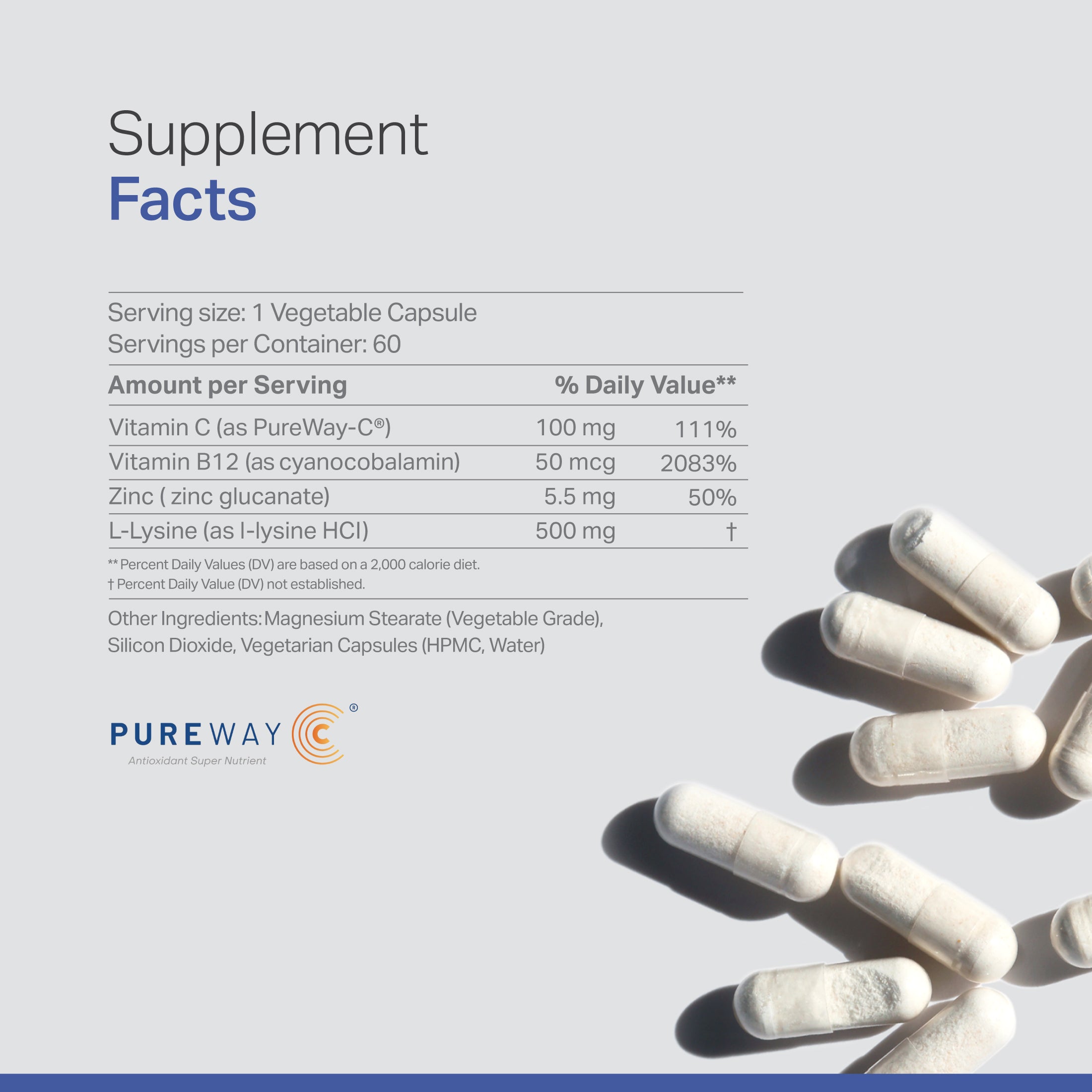 L-Lysine + B12 + C + Zinc