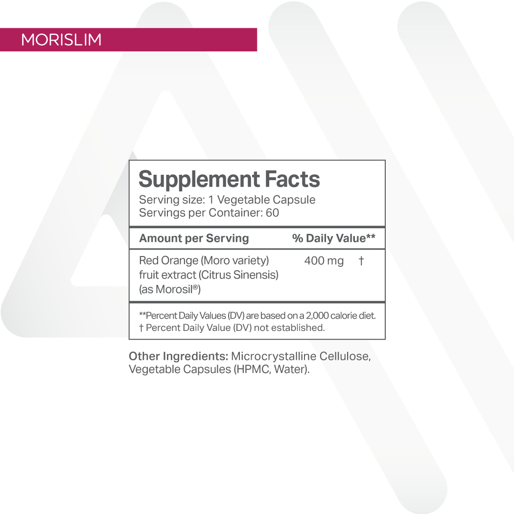 Anew Vita Morislim with Morosil: Antioxidant & Nutrition Supplement for Men & Women | Wellness & Vitality | Moro Red Orange | Non-GMO, Gluten Free, 60