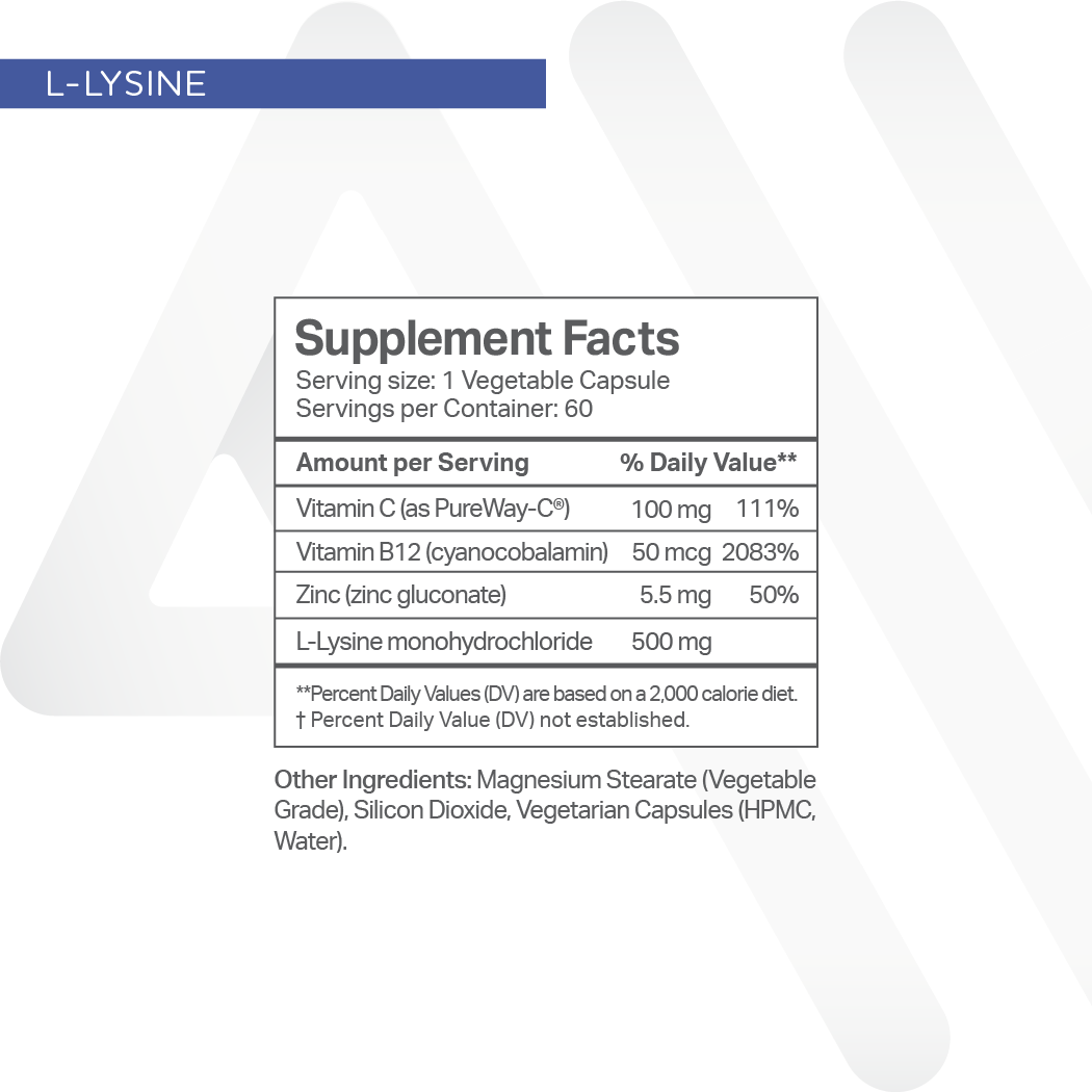 L-Lysine + Vitamin B12 + C + Zinc